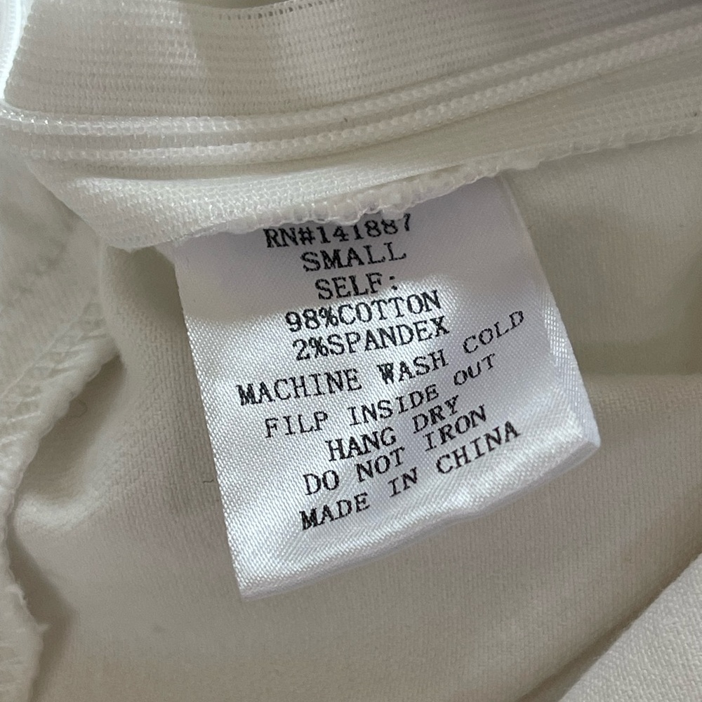 TCEC White Sailor Style Flared Pants with Large Buttons Detail Sz S Side Zipper - Picture 9 of 10